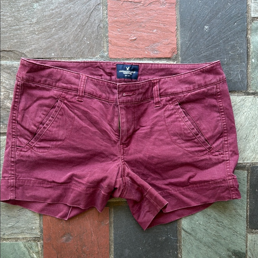 American Eagle Outfitters Women's Burgundy Shorts